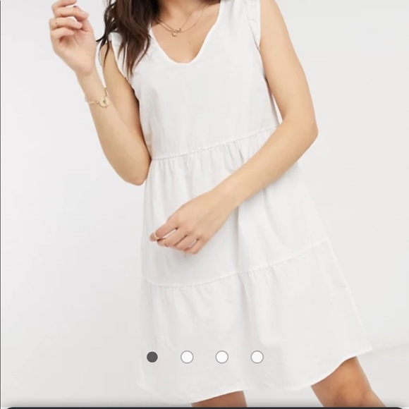 ASOS Stradivarius Poplin V Neck Dress *NWT* - Picture 4 of 4